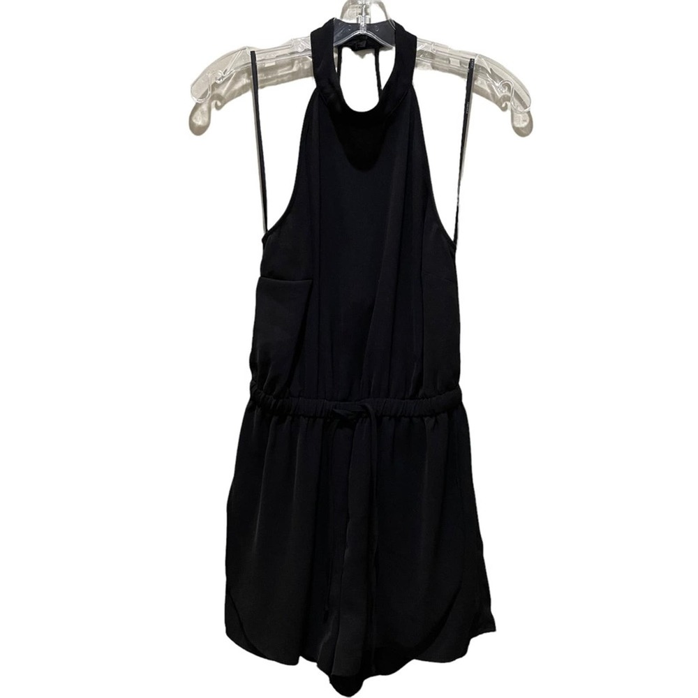 Forever 21 Choker Sleeveless Romper Black Size Medium